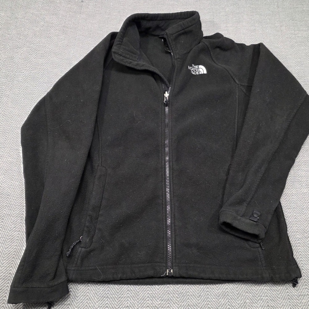 The North‎ Face Mens Full Zip Fleece Jacket Black Mock Neck M T495+T895